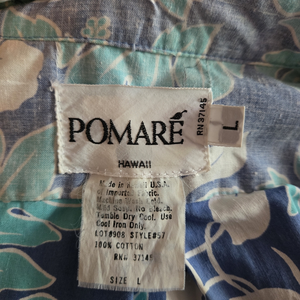 Pomare Vintage 1970s Made In Hawaii L
